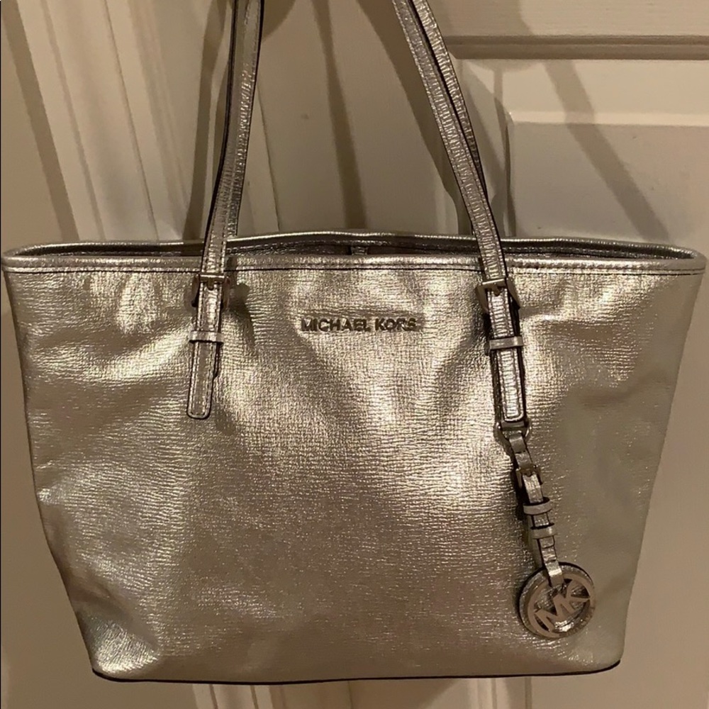 Michael Kors Silver Tote Bag